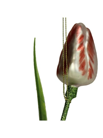 Kersten Ozdoba choinkowa "Tulip" w kolorze zielono-czerwonym - wys. 20,3 cm