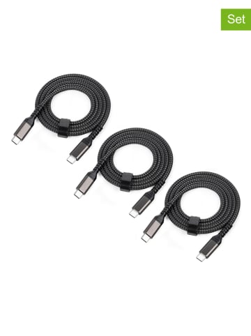 SmartCase Kable USB (3 szt.) w kolorze czarnym - dł. 1 m