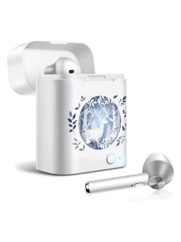 SmartCase Słuchawki douszne Bluetooth "Noel" w kolorze srebrno-niebieskim