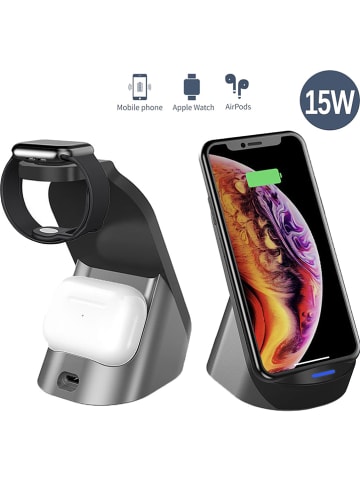 SmartCase Stacja dokująca na iPhone, Apple-Watch i AirPods w kolorze czarnym