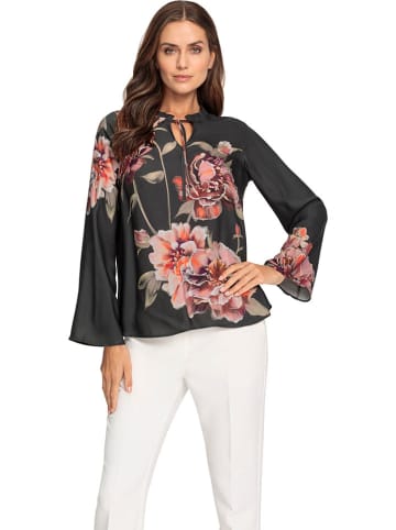 Heine Bluse in Anthrazit/ Rotbraun/ Rosé