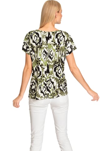 Heine Shirt in Oliv/ Creme/ Schwarz