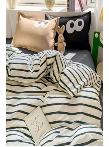 Colourful Cotton Beddengoedset "Funny" wit/zwart/bruin