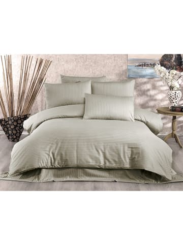 Elizabed Satin-Bettwäsche-Set "Lilyum" in Beige