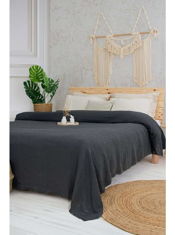 Colourful Cotton Narzuta w kolorze antracytowym
