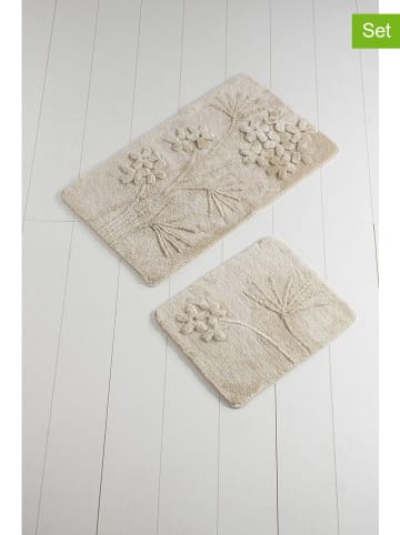 Elizabed 2-delige set: badmatten "Orkide" beige