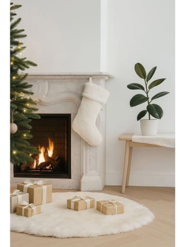 Colourful Cotton Weihnachtsstrumpf in Creme