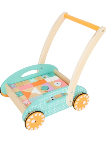 small foot Loopleerwagen "Pastel" met bouwstenen - vanaf 12 maanden