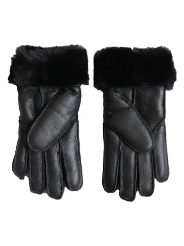 Kaiser Naturfellprodukte Lammfell-Handschuhe "Lady" in Schwarz