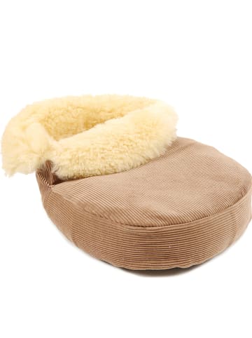Kaiser Naturfellprodukte Lammfell-Fußwärmer in Beige - (B)40 x (H)13 x (T)31 cm