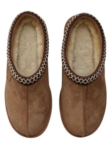 Kaiser Naturfellprodukte Slippers met lamsvacht "Narvik" lichtbruin