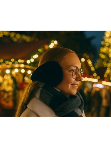 Kaiser Naturfellprodukte Oorwarmers met lamsvacht zwart