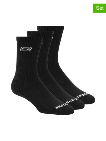 Skechers 3er-Set: Socken in Schwarz