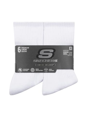 Skechers 6er-Set: Socken in Weiß
