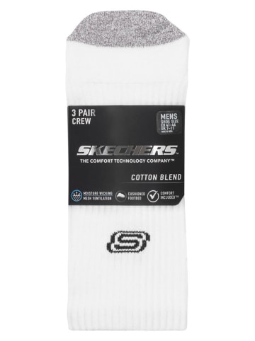 Skechers Skarpety (3 pary) w kolorze antracytowo-czarno-białym