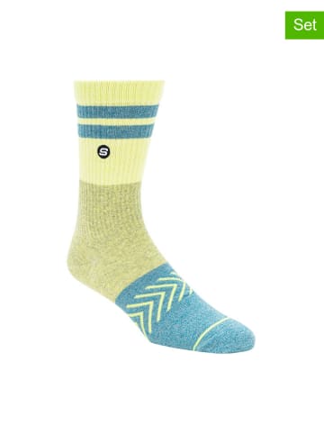 Skechers 6er-Set: Socken in Hellblau/ Gelb