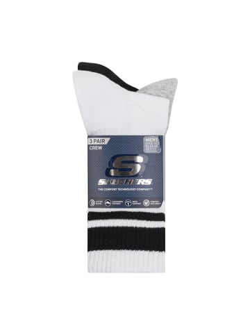 Skechers Skarpety (3 pary) w kolorze biało-czarno-szarym