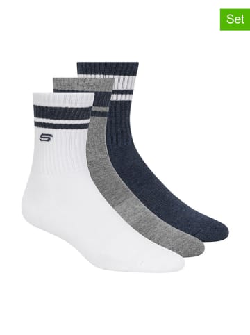 Skechers Skarpety (6 par) w kolorze granatowo-biało-szarym
