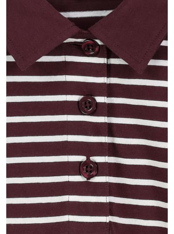 Eight2Nine Poloshirt in Bordeaux/ Weiß