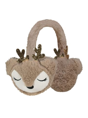 Eight2Nine Pluszowe nauszniki w kolorze beżowo-brązowym