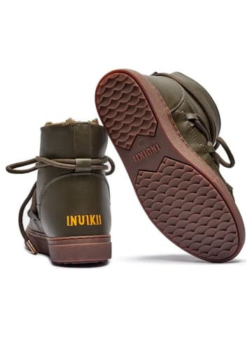INUIKII Botki zimowe "Grape" w kolorze khaki