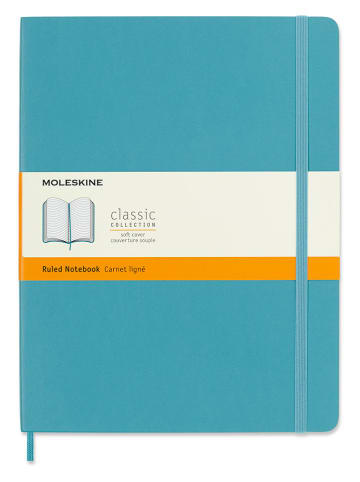 Moleskine Liniertes Notizbuch in Türkis - (B)19 x (H)25 cm