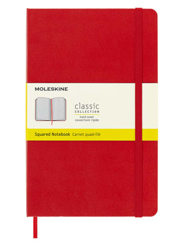 Moleskine Geruit notitieboek rood - (B)13 x (H)21 cm