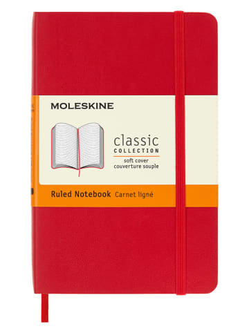 Moleskine Liniertes Notizbuch in Rot - (B)9 x (H)14 cm