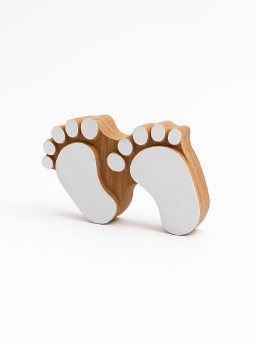 Samimi Stempel "Feet" w kolorze jasnobrązowo-białym - 8 x 8 cm