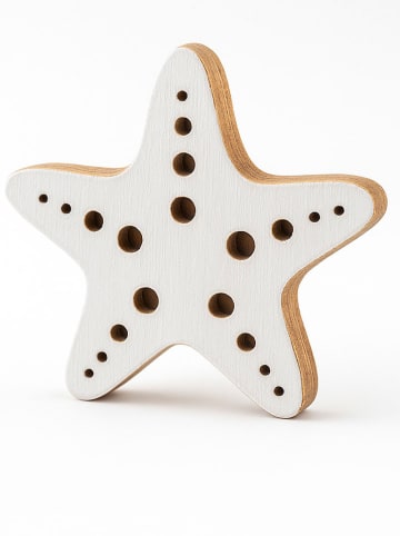 Samimi Blokstempel "Sea Star" naturel/wit - (L)6 x (B)5 cm