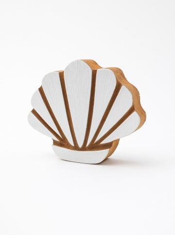 Samimi Stempel "Shell" w kolorze jasnobrązowo-białym - 8 x 8 cm