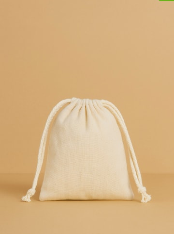 Samimi 10er-Set: Stoffbeutel in Beige/ Weiß - (L)13 x (B)10 cm