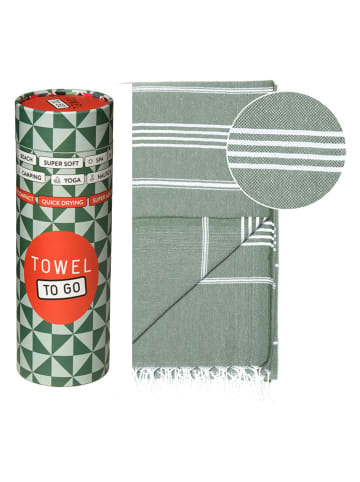 Towel to Go Strandtuch "Towel To Go" in Khaki - (L)180 x (B)100 cm