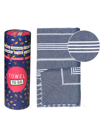 Samimi Ręcznik plażowy "Towel to Go - Ipanema" w kolorze granatowym - 180 x 100 cm
