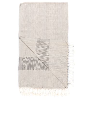 ILVY'S Hamamtuch in Grau/ Schwarz - (L)180 x (B)95 cm