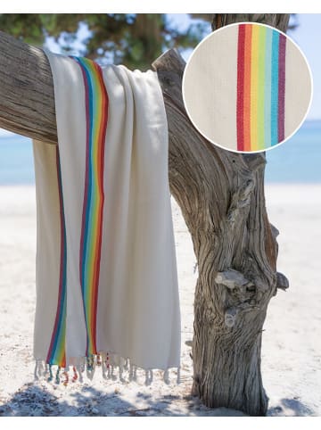 Samimi Hamamtuch in Beige/ Bunt - (L)180 x (B)100 cm