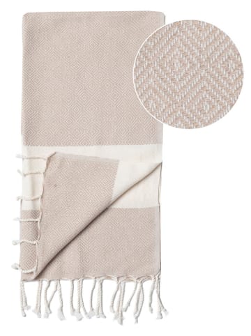 Diamant Hamamtuch "Diamant" in Beige - (L)90 x (B)45 cm