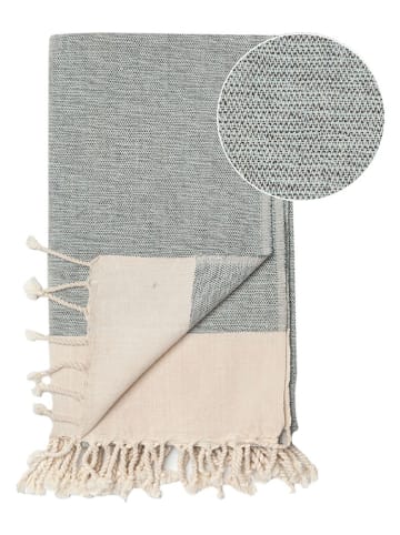 Samimi Hamamtuch in Grün/ Beige - (L)180 x (B)100 cm