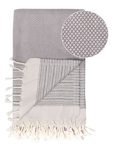 Samimi Hamamdoek antraciet/zwart - (L)180 x (B)100 cm