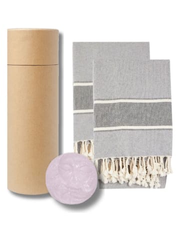 Towel to Go Maxi-Hamamtuch in Grau - (L)220 x (B)200 cm