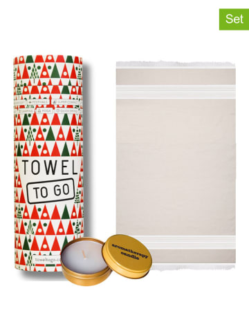 Towel to Go 2tlg. Set: "Wellness & Spa" in Sand