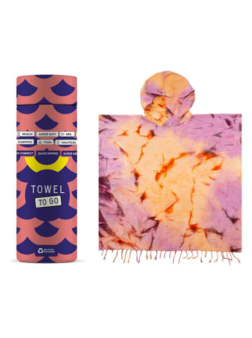 Towel to Go Poncho lichtroze/oranje - (L)180 x (B)100 cm
