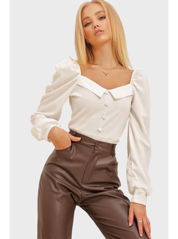 Trend Alaçatı Stili Blouse crème