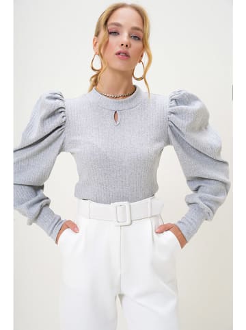 Trend Alaçatı Stili Blouse grijs