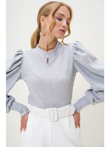 Trend Alaçatı Stili Blouse grijs