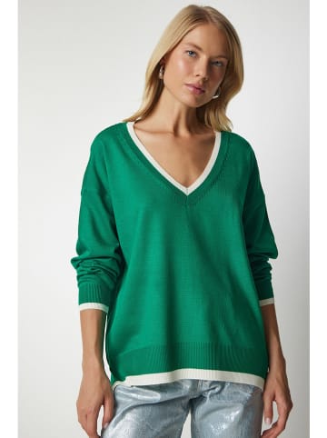 Happiness Istanbul Sweter w kolorze zielonym