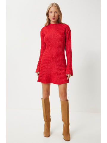 Happiness Istanbul Gebreide jurk rood