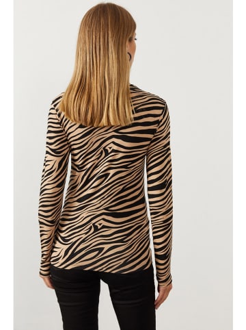 Cool and sexy Blouse lichtbruin/zwart