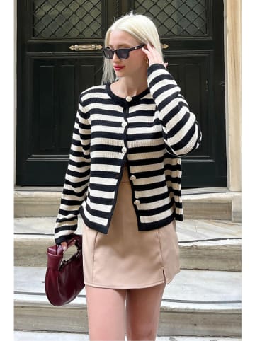 MADMEXT Cardigan in Schwarz/ Weiß