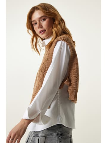 Happiness Istanbul Pullunder in Hellbraun